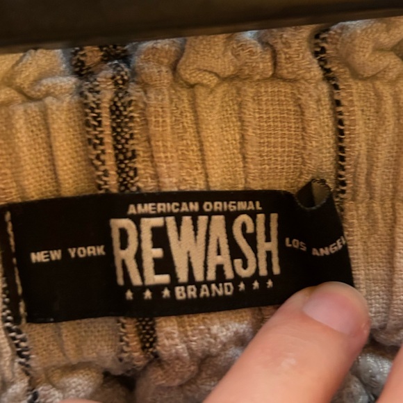 Rewash Drawstring Linen Pants - Picture 2 of 2